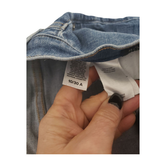 Lucky Brand Jeans Womens 10/30 Blue Button Fly Distressed Raw Hem Frayed Ankle - Picture 11 of 16